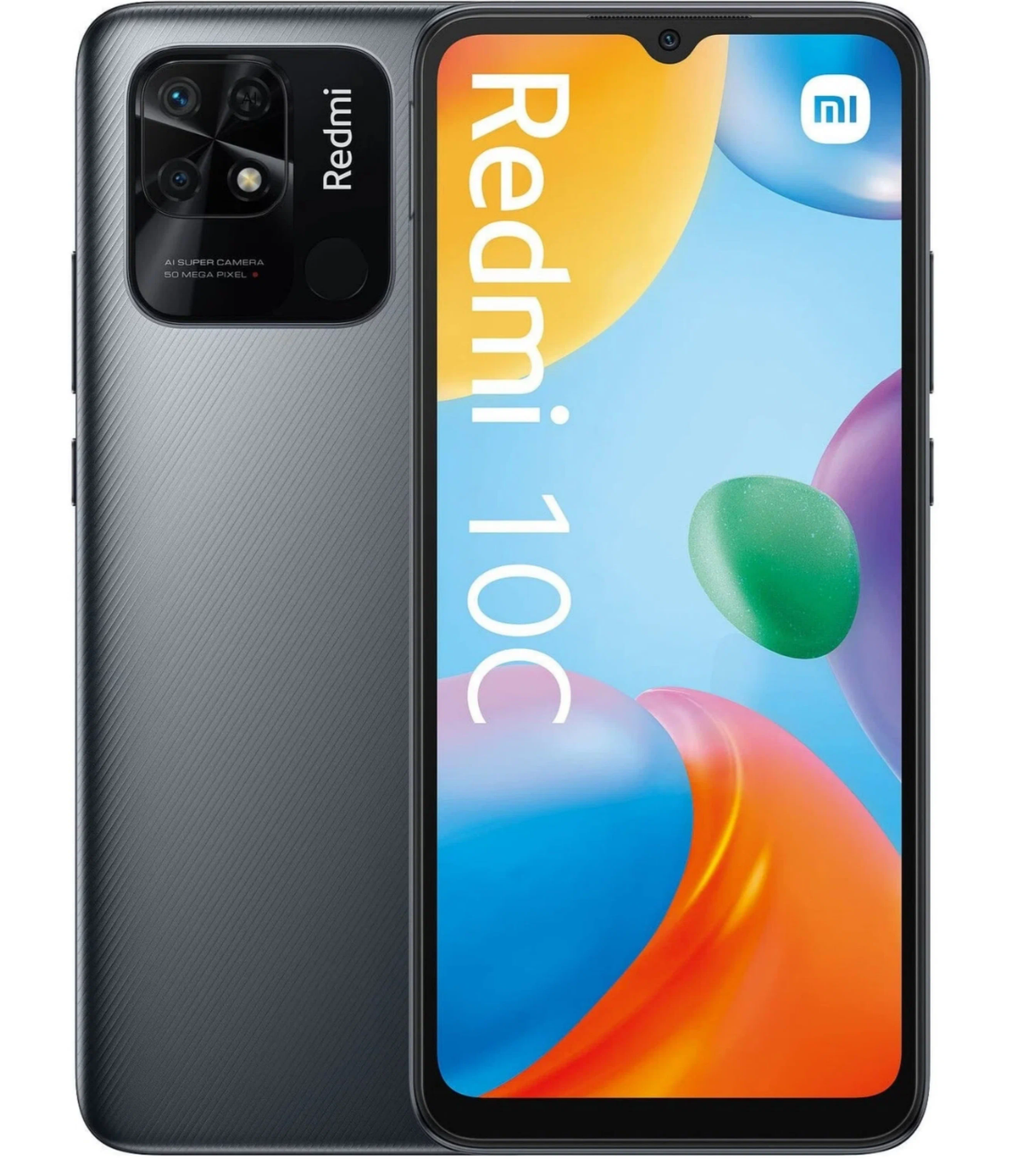 Смартфон Xiaomi Redmi 10C 4/128 ГБ RU, Dual nano SIM, серый графит