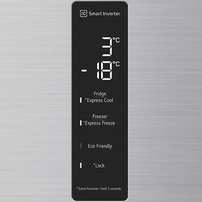 Холодильник LG DoorCooling+ GA-B459SMUM, 341 л, NoFrost, инвертер, зона свежести, 186см, серебристый