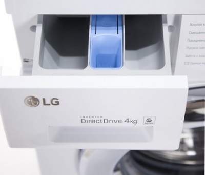 Стиральная машина LG FH0G6SD2, 4 кг, 1000 oб/мин, 36 см, белый