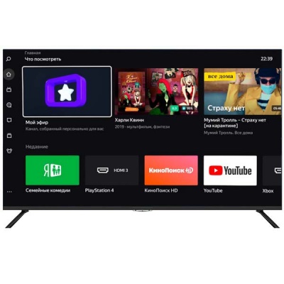 Телевизор 50" Novex NVX-50U329MSY, 4K Ultra HD, Smart TV, Android 7.1+Яндекс, Bluetooth/ИК пульт