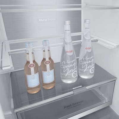 Холодильник LG DoorCooling+ GA-B459SMUM, 341 л, NoFrost, инвертер, зона свежести, 186см, серебристый